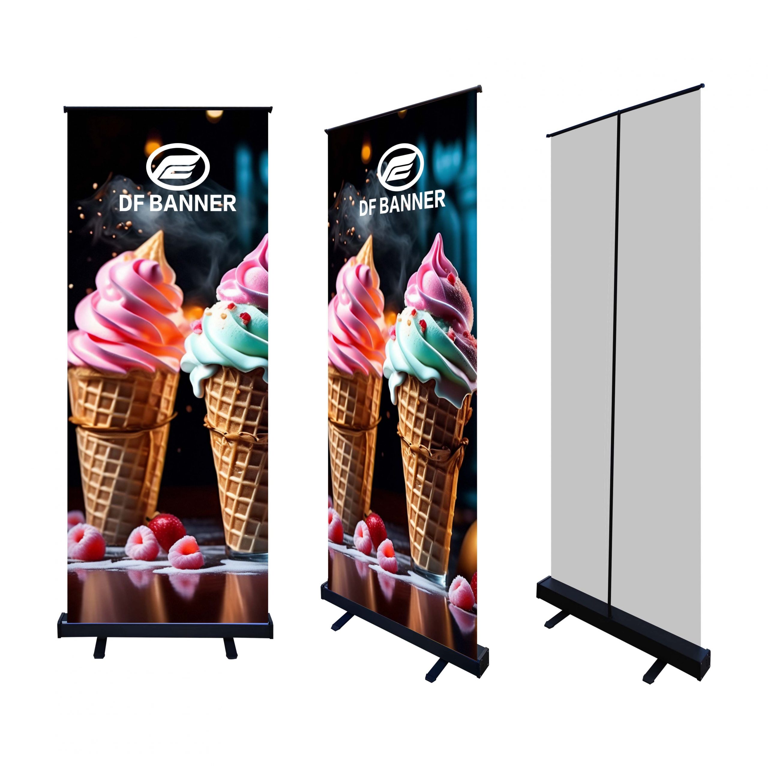 Heavy-Duty Recycle Display Stand Roll Up Banner With Carry Bag Trade Show Sign Holder