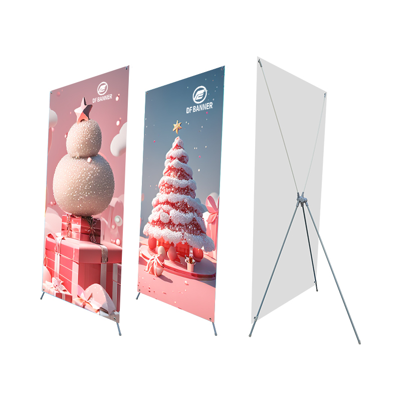 X-shaped aluminium frame banner stand windproof model