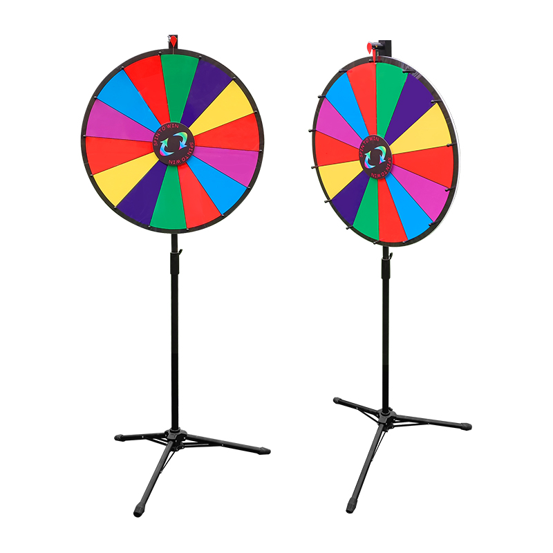 Customised dual purpose dry erase prize wheel, portable wheel of fortune