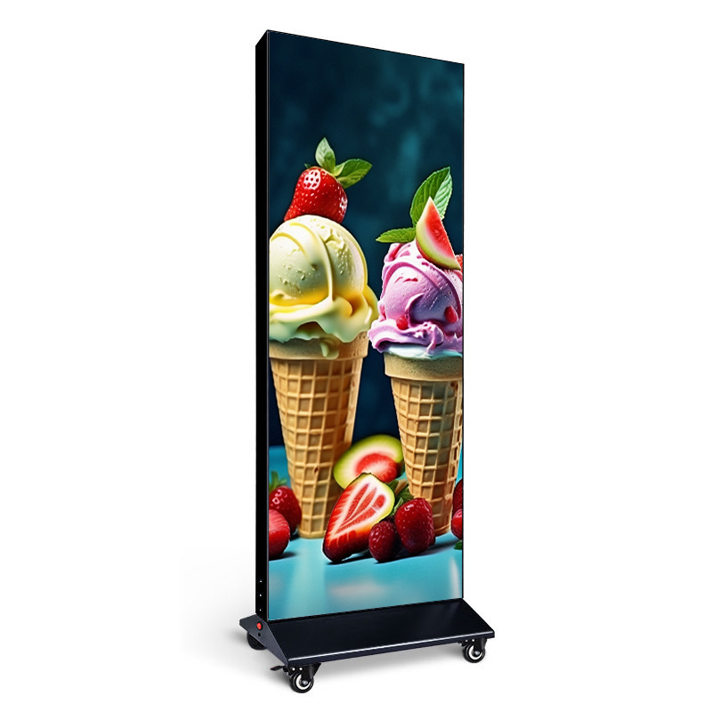 Floor stand mobile light box billboard