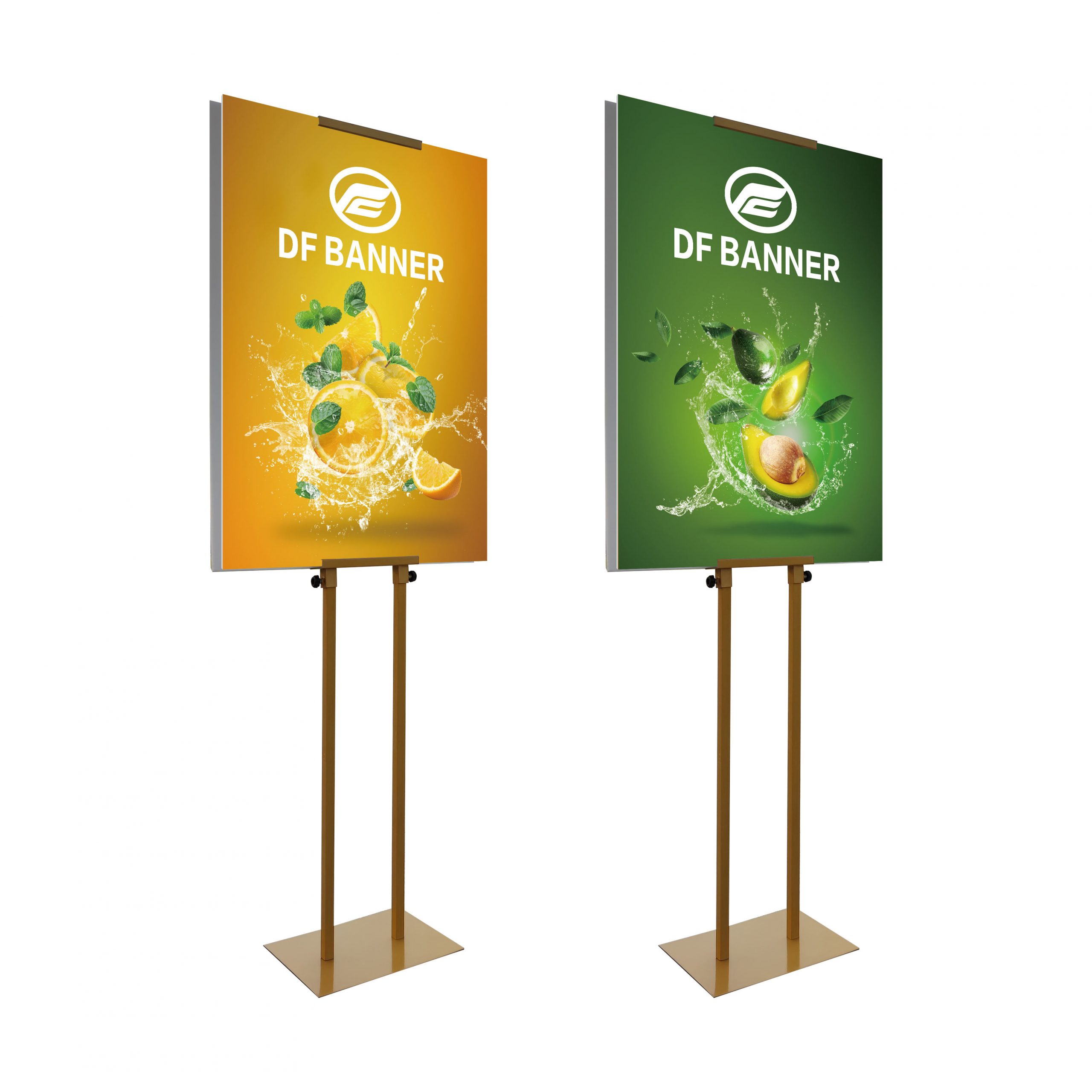 Double-sided adjustable height poster stand
