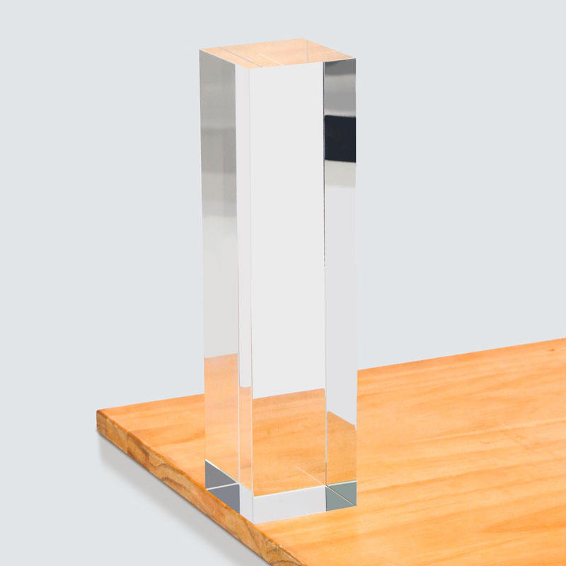 Ultra clear solid acrylic cube block
