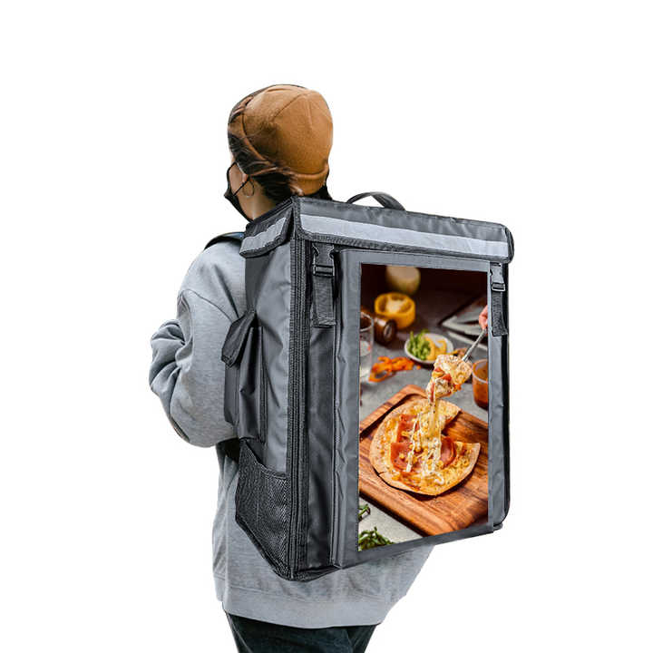 Pedestrian Mobile LCD Backpack Digital Signage