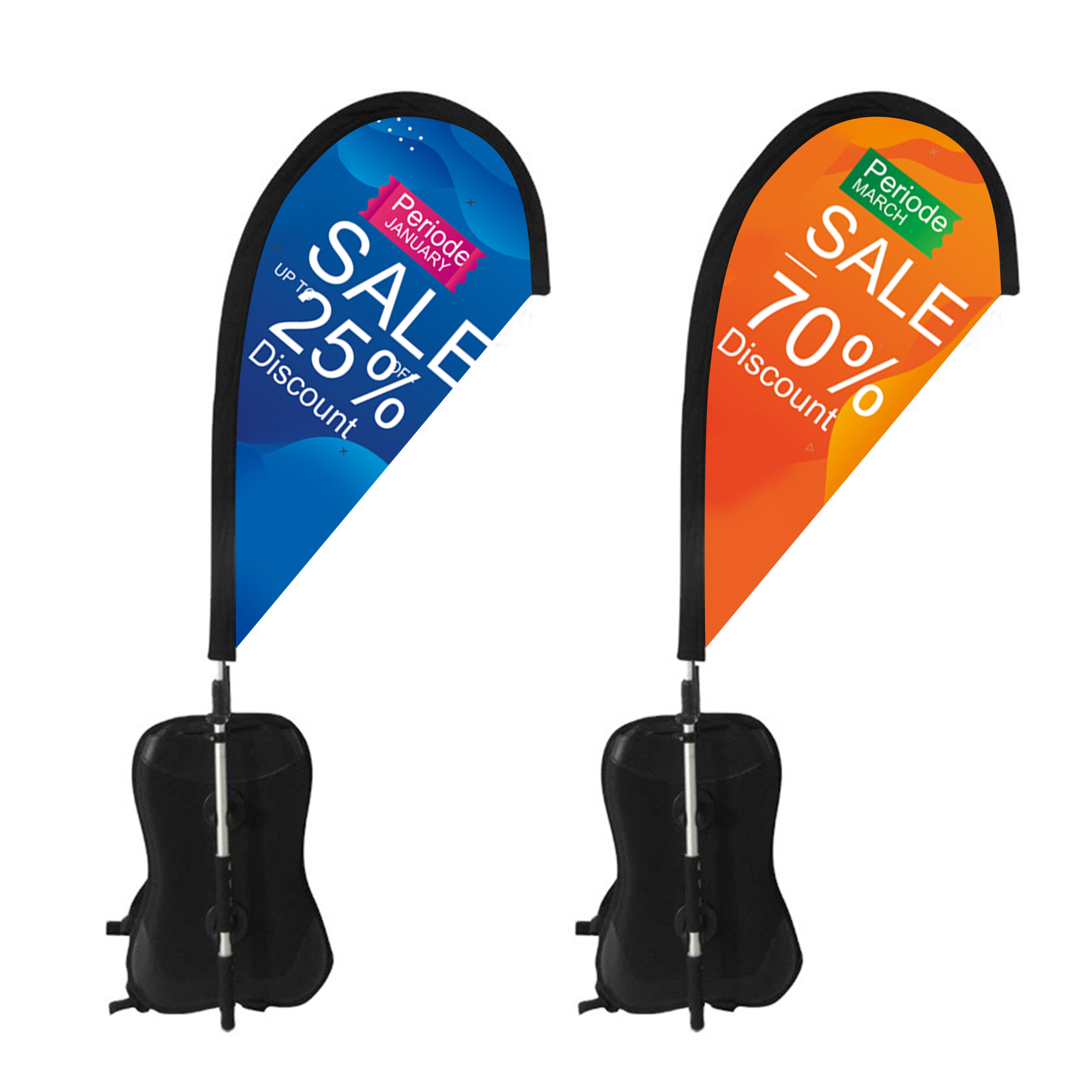 Marketing Advertising Outdoor Promotional Custom Printing Running Feather Teardrop Backpack Flag and Banner