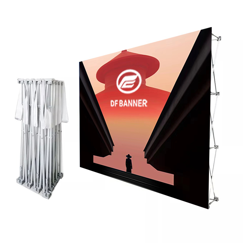 Promotion Portable Backdrop Custom Fabric Aluminum Display Stand 20ft Pop up Backdrop Banner