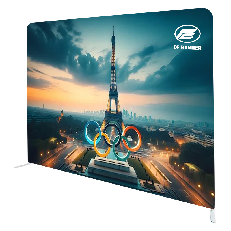 2026 Latest Models 8ft 10ft 20ft Exhibition Backdrop Trade Show Display Booth Stretch Banner Stand Tension Fabric Display Stand