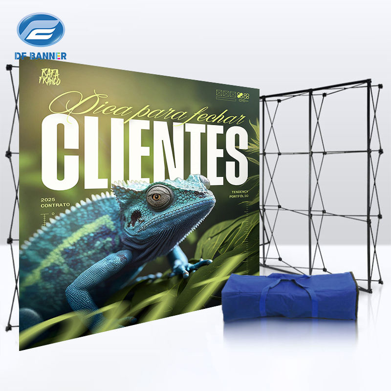 Portable Pop Up Exhibition Stand Custom Printed Backdrop Display for Trade Shows & Events